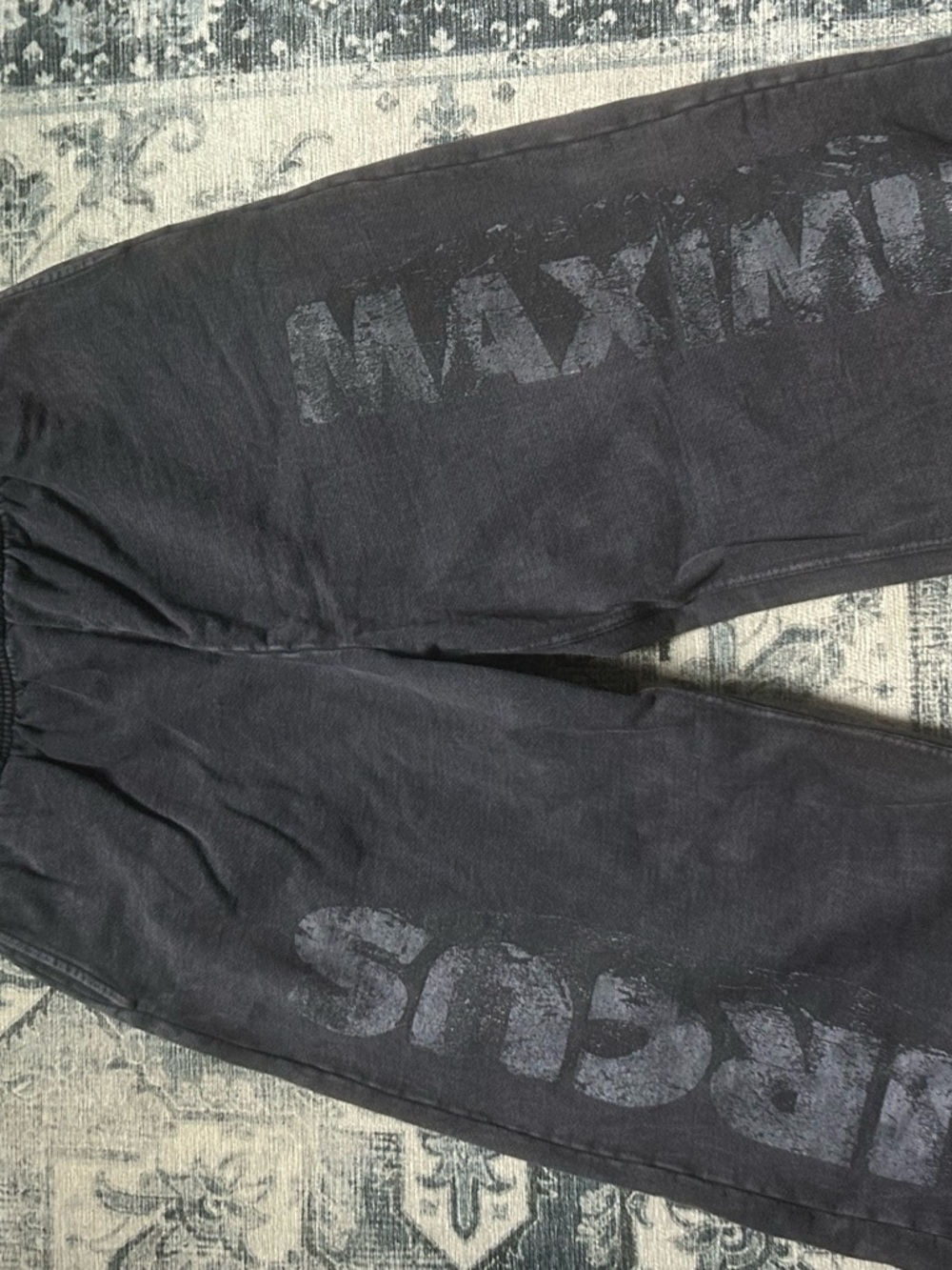 Travis Scott Black Faded Graphic Sweatpants